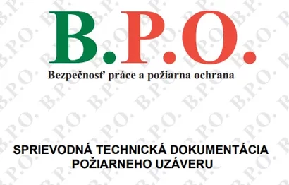 Sprievodná technická dokumentácia požiarneho uzáveru